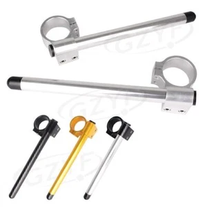 Moto Pair 46mm Left+Right Clip On Handlebar Fork Tube Universal 3 Color New - Picture 1 of 4
