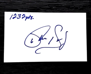 PHIL HOUSLEY added "1232 POINTS" HOF SABRES SIGNED AUTOGRAPHED INDEX CARD 3X5 - Picture 1 of 1
