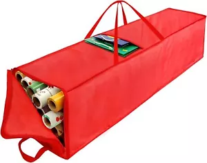 Demao Christmas Wrapping Paper Holder, 41 * 10.6 *10.6 inch, Red - Picture 1 of 8