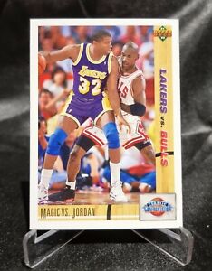 Magic Johnson vs Michael Jordan 1991-92 Upper Deck #34 Iconic Card