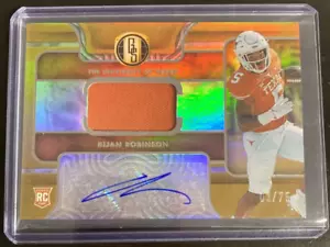 Bijan Robinson 2023 Panini Chronicles Gold Standard Rookie Patch Auto/75 RPA - Bild 1 von 3