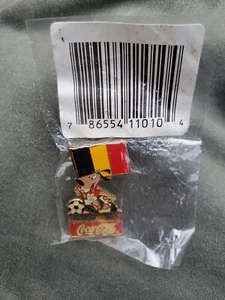 Coca Cola Belgium World Cup 1994 Lapel Pin Flag Striker the Dog Soccer Ball - Picture 1 of 3