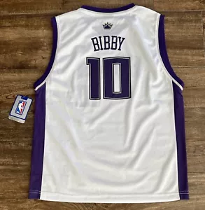 NEW NWT Sacramento Kings Mike Bibby #10 Reebok Jersey Sz YOUTH XL WHITE VINTAGE - Picture 1 of 6