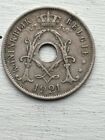 1921 Belgium 25 Centimes  Europe Dutch Foreign Antique Money Free Shipping in US