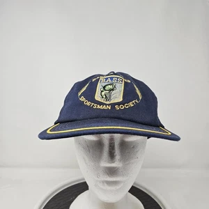 VINTAGE BASS Anglers Sportsman Society Hat Cap Snap Back Mesh Trucker Mens 80s - Picture 1 of 8