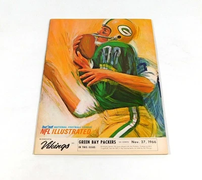 1966 Green Bay Packers at Minnesota Vikings NFL Football Program 11-27-66 - Image 1 of 2