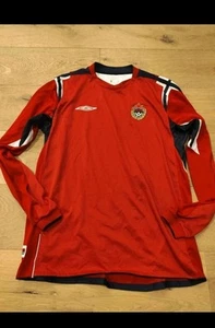 Umbro CSKA Moscow RUSSIAN Soccer Team Football Shirt Red Jersey Size Large L - Picture 1 of 10