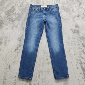 Pantalones de mezclilla elásticos Gap 1969 para mujer 27 SHORT azul 278 pierna recta real tiro medio - Imagen 1 de 10