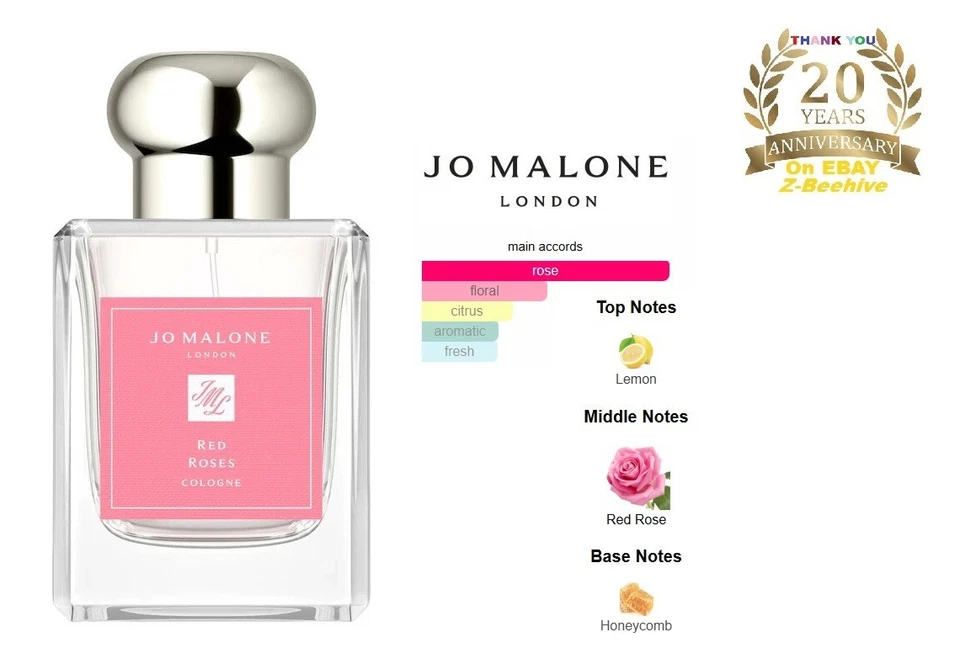 Jo Malone London COLONIA ROSAS ROJAS Eau de Toilette Spray 1.7 OZ Nuevo. Sin Caja Foto 1 de 1