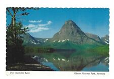 Montana, Glacier Park Two Medicine Lake, Mt. Sinopah WOB Vintage Postcard