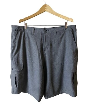 Pantalones Cortos Híbridos Trinity Carga Para Hombre Multiuso ~ Caminar, Nadar, Surf Gris ☼ Elástico 40 Foto 1 de 4