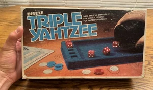 1980 Deluxe Triple YAHTZEE Dice Game By E.S. Lowe Complete! Vintage! See BONUS - Picture 1 of 11