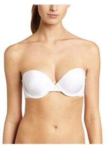 Jezebel Women's Lace Balconette Attraction Strapless Bra; White; SIZE 34D - Picture 1 of 2
