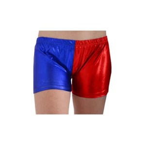 Mädchen Harley Quinn Hot Pants Shorts Kostüm Halloween Outfit rot blau 3 - 13 - Bild 1 von 4