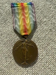 BELGIUM / BELGIAN WW1 VICTORY MEDAL BY PAUL DUBOIS (B) - Picture 1 of 3