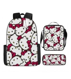 Hello Kitty Backpack Includes Lunch Bag and Pencil Case - Picture 1 of 5