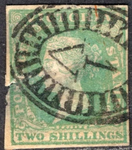 VICTORIA AUSTRALIA 1854/8 STAMP Sc. # 19 USED POOR CONDITON FOR STUDY - Picture 1 of 2