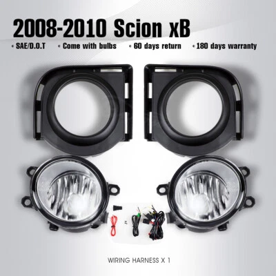 Luces antiniebla para 08-10 Scion xB lente de vidrio transparente parachoques lámparas kit de cableado + interruptor Foto 1 de 4