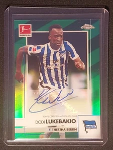 2020-21 Topps Chrome Bundesliga Green Refractor Auto DODI LUKEBAKIO  #/99 - Picture 1 of 2