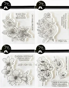 Two Jays - Floral Unmounted Clear Stamps - FREE UK P&P - Picture 1 of 5