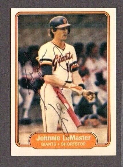 Johnnie LeMaster 1982 Fleer authentic autographed card Giants - Image 1 of 1