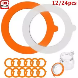 Replacement Silicone Rubber Sealing Gasket O Ring Compatible with Mason Jar Lids - Picture 1 of 14