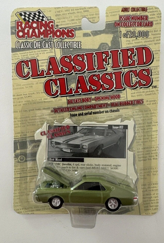 Racing Champions Classified Classics 1968 Javelin #17 Light Green 1/64 - Image 1 of 1