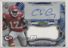 2015 Topps Finest Jumbo Relic Diamond Refractor /60 Chris Conley Rookie Auto RC
