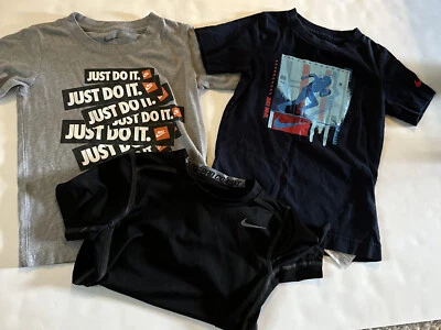 Kids Nike Tee & Pro Combat Football Shirts Size 4T & XS Lot Of 3 - Image 1 of 4