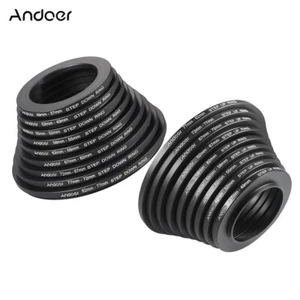 Andoer 18pcs Metal Stepping Rings Kit Step-up/ Step-down Adapter Ring Kit I8O8 - Picture 1 of 9