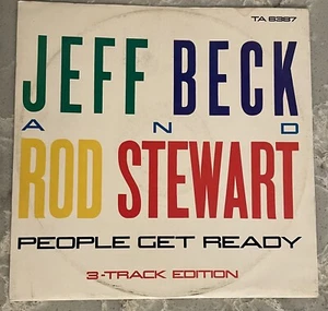 Jeff Beck & Rod Stewart "People Get Ready”1985 3-Track Edition 12" 45 EP England - Picture 1 of 4