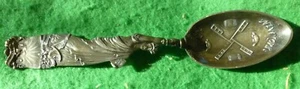 FEB 18, 1892 STATUE OF LIBERTY NEW YORK STERLING SOUVENIR SPOON kqqh - Picture 1 of 6