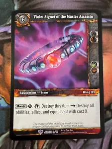 World of Warcraft TCG Promo Justice 8/12 Violet Signet of the Master Assassin - Picture 1 of 2