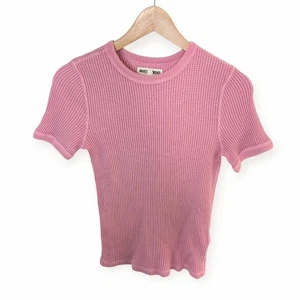Madewell River and Thread Waffelstrick Kurzarm Shirt Pink Small - Bild 1 von 9