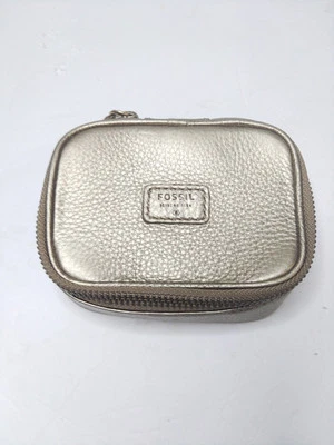 Porta joyas de viaje de cuero dorado FOSSIL Foto 1 de 4