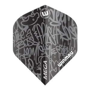 Winmau Mega Standard Black Dart Flights (5 juegos) - Imagen 1 de 3