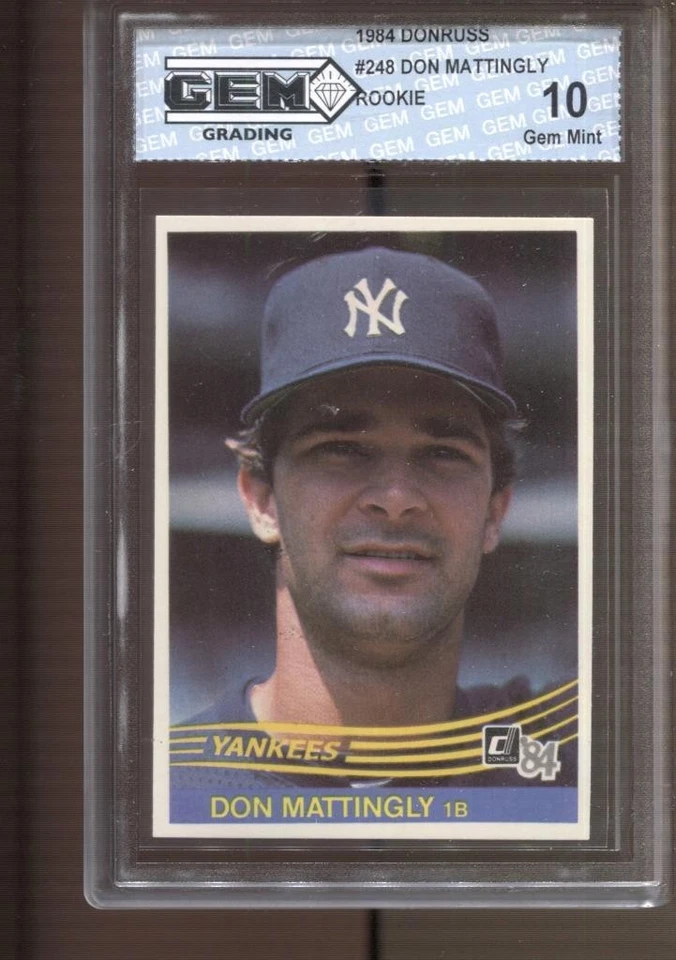 Don Mattingly Donruss #248 1984 gema como nueva 10 radiocontrol novato New York Yankees Foto 1 de 2