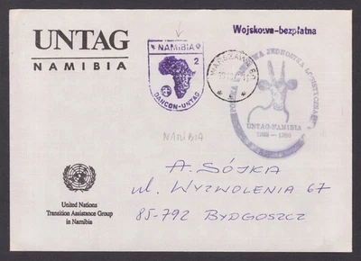 NAMIBIA 1990, Polish Forces U.N. cover to Poland - Image 1 of 3