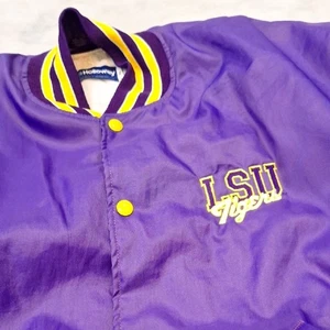 Giacca Bomber Vintage Holloway Viola Oro LSU Tigers Vedi Misure Lg-XL Unisex - Foto 1 di 9