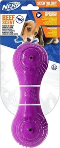 Nerf Dog Scentology Tuff Chew Dumbbell Toy Puppy Teether Beef Scent Dental - Picture 1 of 4
