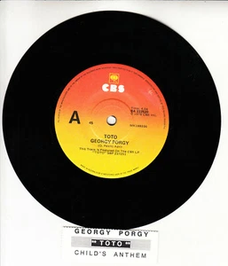 TOTO Georgy Porgy 7" 45 rpm vinyl record BRAND NEW + juke box title strip - Picture 1 of 2