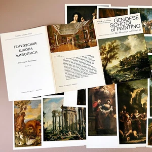Genoese Scool of Painting Hermitage 16 Postcards Lg Format Art Soviet 1989 USSR - Picture 1 of 6