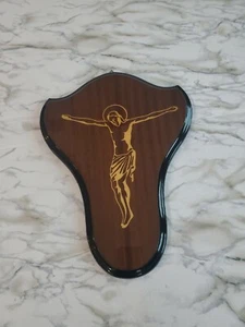 Sorrent Jesus Kruzifix Holz Plakette Kunst - Bild 1 von 9