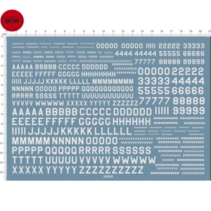 UK USA Number Letter Decals (White) 60920 - Picture 1 of 1