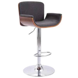 NNEVL Bar Stool Grey Fabric - Picture 1 of 8