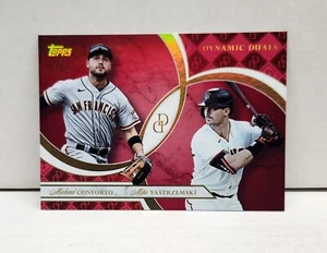 CONFORTO & MIKE YASTRZEMSKI 2024 Topps Dynamic Duals RUBY #35 ~ Giants #'d 01/10 - Picture 1 of 3