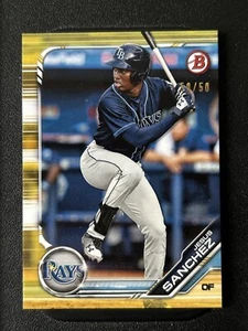 2019 Bowman Prospects Gold 50/50 Jesus Sanchez #BP-135 - Picture 1 of 3