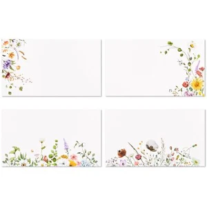 120 Pack Wildflower Table Place Cards Blank Seating Place Name Cards for Wedd... - Picture 1 of 6