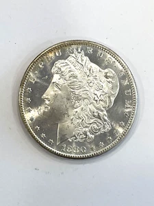1880-S Morgan Silver Dollar Obverse Blast White, Reverse Colorful - Picture 1 of 2
