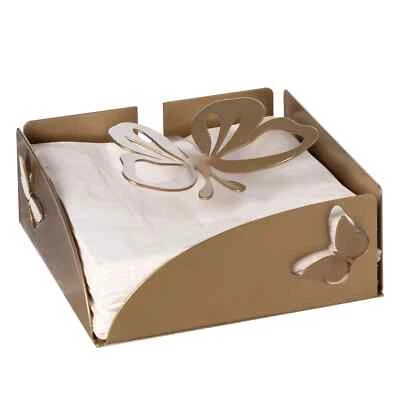 Arti e Mestieri - Portatovaglioli Farfalloso Oro laccato - Immagine 1 di 2